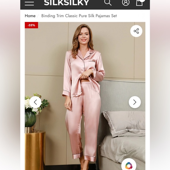 New with tags silk pjs - Picture 1 of 3